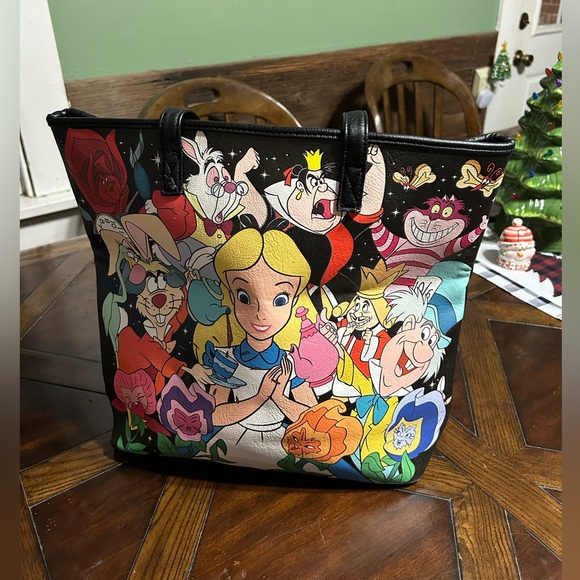 Loungefly Black and Pink Cartoon Tote - Picture 2 of 12